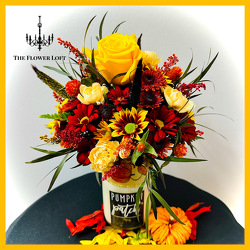 Milkhouse Candle Arrangement From The Flower Loft, your florist in Wilmington, IL